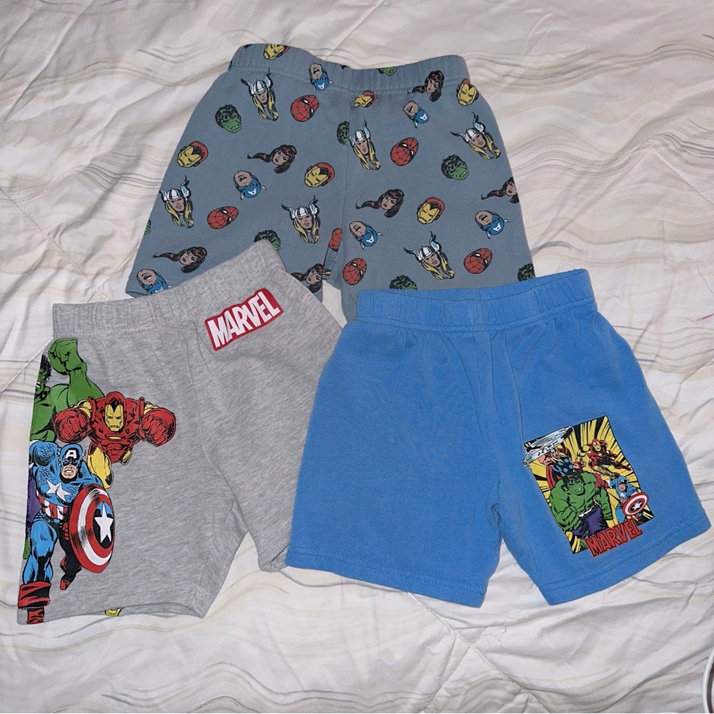 Marvel Kids' Superhero Shorts Set - Gray, Blue,‎ Multi